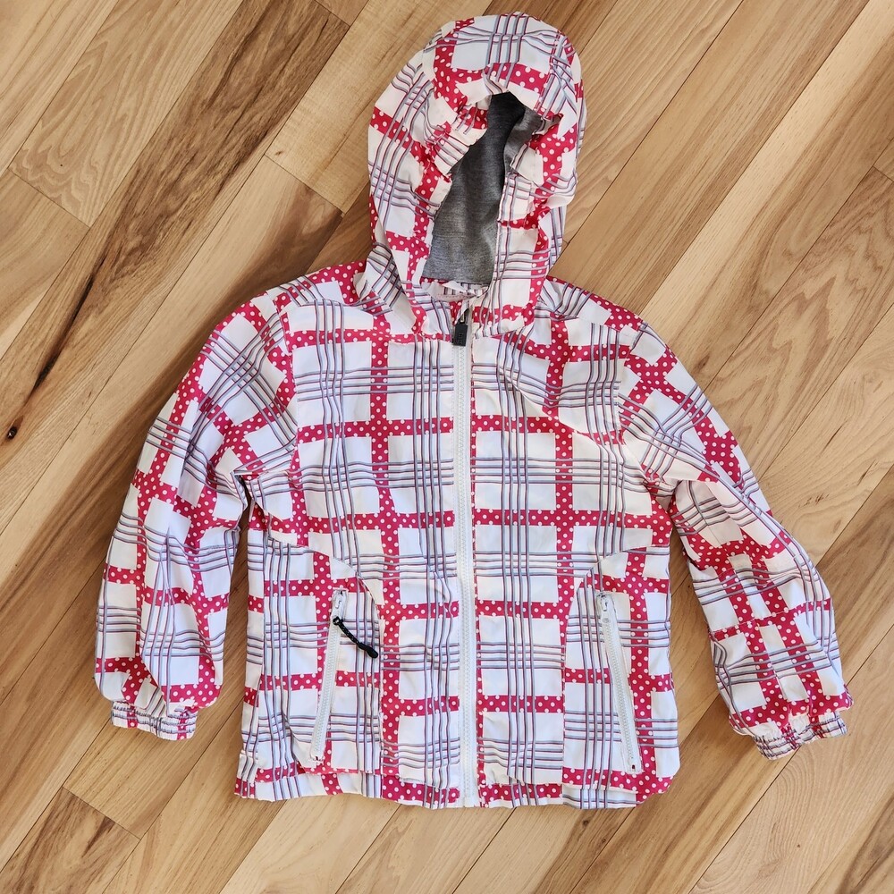 **3/$15 - Tag Girls Lined Red Plaid Jacket - Size 4